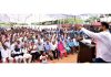 Minister Satish Sharma addressing a gathering at Maira Mandrian.