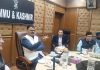 Forest Minister chairing a meeting on Thursday.