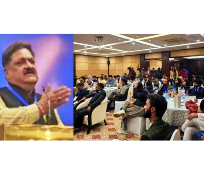 Vice president, Gymnastic Federation of India, Kiran Wattal addressing an event at Srinagar on Saturday. Vice president, Gymnastic Federation of India, Kiran Wattal addressing an event at Srinagar on Saturday.