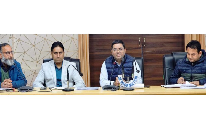 DC Kishtwar chairing a meeting.