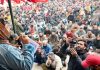Minister for Health, Education & Social Welfare Sakina Masood addressing a public gathering in Kulgam.
