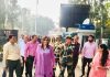 Jt Director Tourism, Sunaina Sharma along with others during her tour to Suchetgarh Border in Jammu.