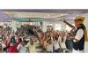 MLA Samba, SS Slathia addressing a rally in Nud on Monday.