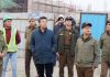 DC and SSP during visit to Bemina Srinagar on Sunday.