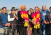 MLA Gharu Bhagat and DDC Member, TS Tony inaugurating new public facility in Suchetgarh.