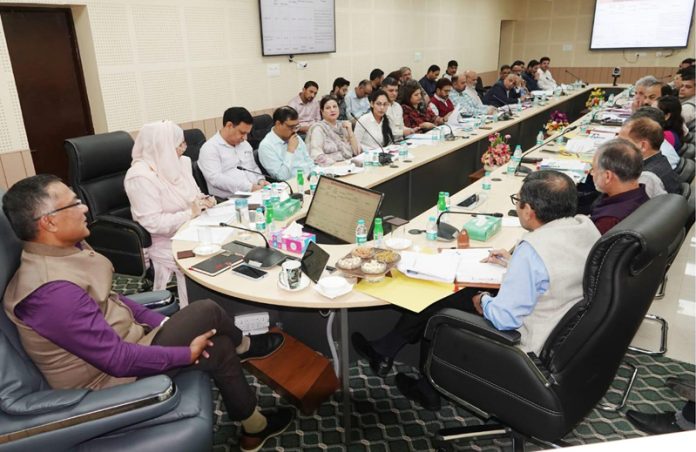 Principal Secretary Shailendra Kumar chairing a meeting. Principal Secretary Shailendra Kumar chairing a meeting.