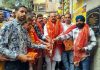 MLA Jammu East, Yudhvir Sethi launching development works in Ward 7 on Sunday.