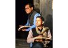 Artists performing during a play being staged in Jammu on Sunday.