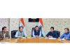 DC Kishtwar Rajesh Kumar Shavan chairing a meeting on Monday.