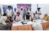 Doctors of Sohana Hospital Mohali providing free consultation to patients during a Robotic Surgery camp in Jammu.