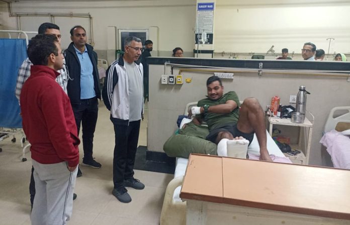 DC Samba Rajesh Sharma during inspection of DH on Tuesday. DC Samba Rajesh Sharma during inspection of DH on Tuesday.