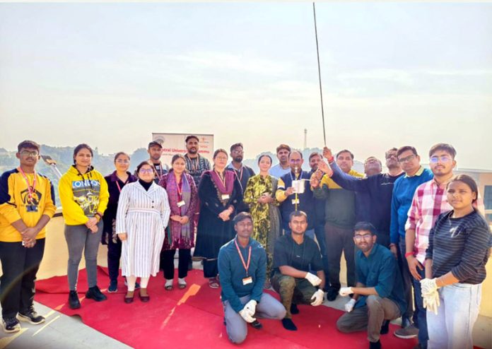 A team of Central University of Jammu and others during the launch of Seventh Radiosonde.