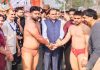 Div Com inaugurating Dangal at Jhiri Mela.