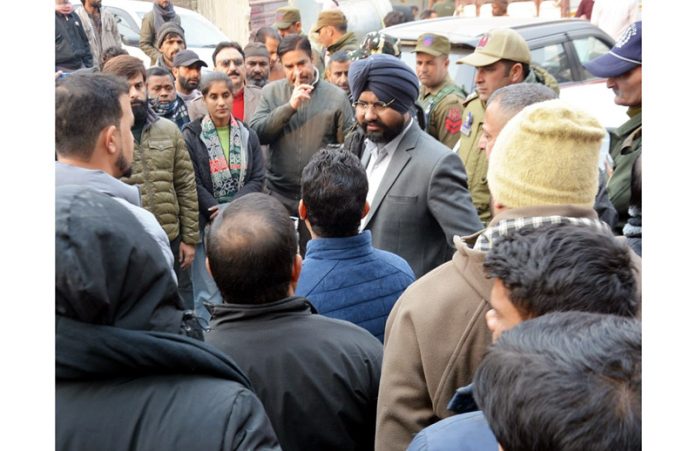 DC addressing public grievances in downtown Doda. DC addressing public grievances in downtown Doda.