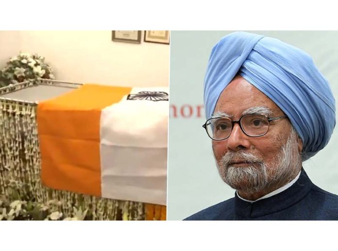 Manmohan Singh to be cremated at Nigambodh Ghat on Saturday with full State honours