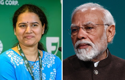 Humpy's grit and brilliance continues to inspire millions: PM Modi Humpy's grit and brilliance continues to inspire millions: PM Modi