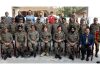 Major General Anupinder Bevli posing along with other officers in Jammu on Tuesday.