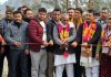 R S Pathania inaugurating a road project in Udhampur East Assembly constituency.
