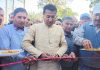 MLA Rajiv Jasrotia kick starting construction of roads in rural belt of his constituency on Tuesday.