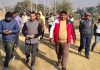 Senior Cong leader Sumit Magotra during visit to Sial Salan area of Udhampur.