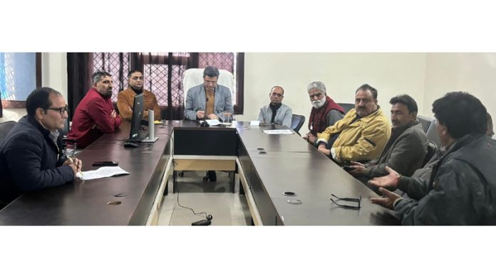 KPs delegation during meeting with Relief Commissioner in Jammu on Monday. KPs delegation during meeting with Relief Commissioner in Jammu on Monday.