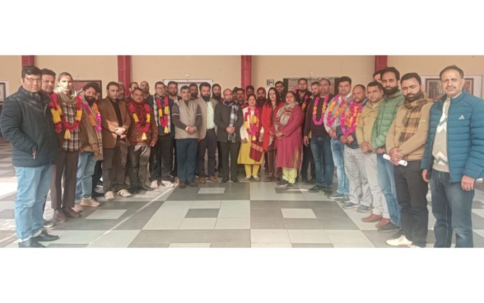 Members of JKTA meeting at Reasi on Monday.