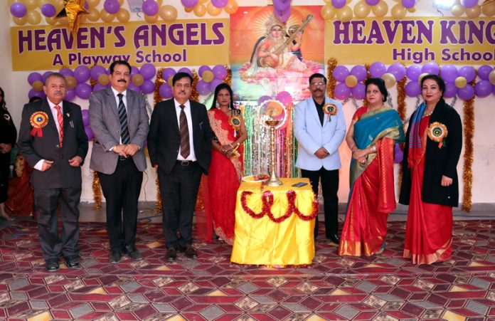 Dignitaries during Annual Day and Prize Distribution function at Heaven Kingdom High School and Heaven’s Angels Play Way School. Dignitaries during Annual Day and Prize Distribution function at Heaven Kingdom High School and Heaven’s Angels Play Way School.