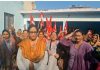 NC leader Bimla Luthra along with NC Women Wing workers.