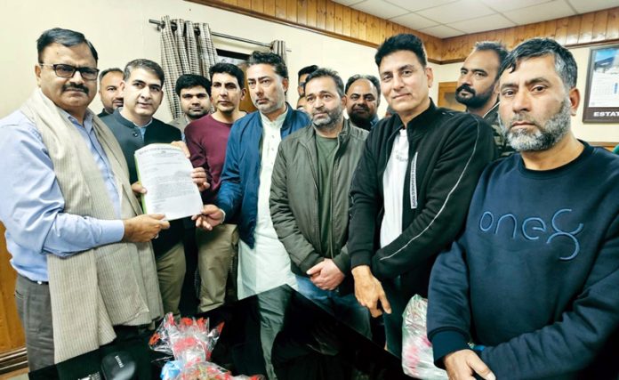 Jal Shakti and Forest Minister Javed Rana during meeting with deputation in Jammu on Tuesday. Jal Shakti and Forest Minister Javed Rana during meeting with deputation in Jammu on Tuesday.