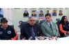 Brigadier Anil Gupta, Member Administration, JKCA and Advocate Sunil Sethi, Member Legal Affairs addressing media at Jammu. —Excelsior/Rakesh