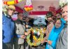 Members of JKBS laying wreath at memorial of Sena Medal Hav Chuni Lal Sandhu.