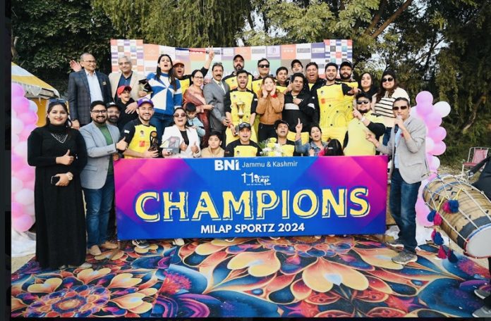 Winning team posing along with trophy during closing ceremony at Jammu. Winning team posing along with trophy during closing ceremony at Jammu.
