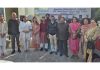 Dignitaries posing for a group photograph after a session on Yoga at Jammu on Sunday.