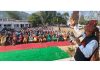 S S Slathia, MLA Samba addressing a public rally in Samba on Sunday.