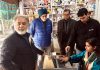 Officers from Drug Control Department inspects Medical Shops in Ramban on Tuesday. —Excelsior/Parvez Mir