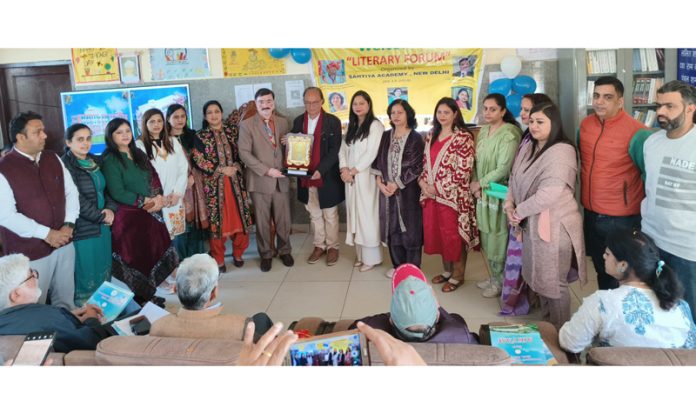Organisers felicitating Padam Shri Mohan Singh during a function held in Jammu on Wednesday. Organisers felicitating Padam Shri Mohan Singh during a function held in Jammu on Wednesday.