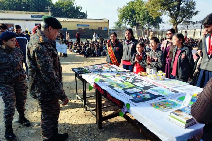 Col. Kashish Wadhwa inspecting a stall during 62nd Foundation Day of Kendriya Vidyalaya Sangathan. Col. Kashish Wadhwa inspecting a stall during 62nd Foundation Day of Kendriya Vidyalaya Sangathan.