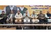 BJP leaders at a party meeting in Jammu on Tuesday.