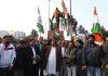 Cong taking out protest march in Jammu on Tuesday. —Excelsior/Rakesh