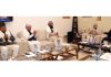 Gulam Ali Khatana and other MPs during a meeting with Union Home Minister, Amit Shah and Minister of Textiles, Giriraj Singh at New Delhi.