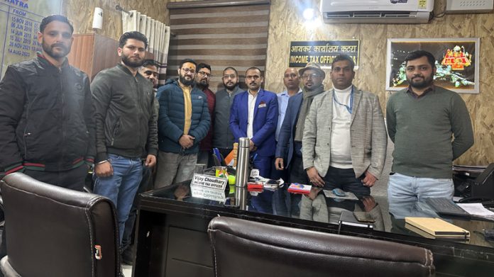 Income Tax officer Katra with tax professionals during interactive session. Income Tax officer Katra with tax professionals during interactive session.