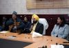 J S Kahlon, Commissioner of Income Tax Chandigarh chairing a prog at Leh on Friday.