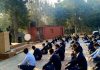 A speaker delivering a lecture to students during the celebration of World Meditation Day at Bharatiya Yog Sansthan, Gole Gujral on Saturday.