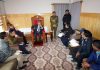 A delegation led by ex-MP Namgyal during meeting with LG Brig Mishra in Leh.