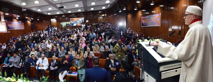 Chief Minister Omar Abdullah addressing 42nd Annual Day of SKIMS.