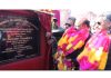 Dy CM laying foundation stone for construction of bridge in Rajouri on Thursday.