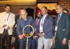 GMC Principal Dr Ashutosh Gupta lighting the traditional lamp to inaugurate thoracic CME at Radisson Blu Hotel in Jammu on Saturday. -Excelsior/Rakesh