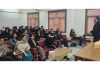 Dr Manish Manocha giving demonstration during workshop on Basic Life Support and Lifestyle Awareness.