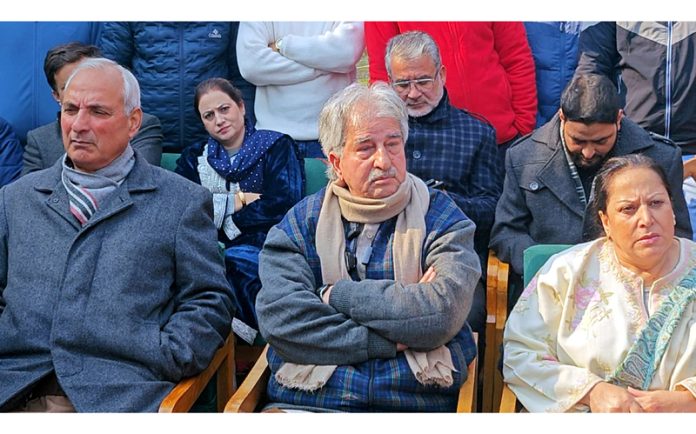 Senior PDP leader Sartaj Madani during a press conference in Srinagar on Monday. -Excelsior/Shakeel Senior PDP leader Sartaj Madani during a press conference in Srinagar on Monday. -Excelsior/Shakeel