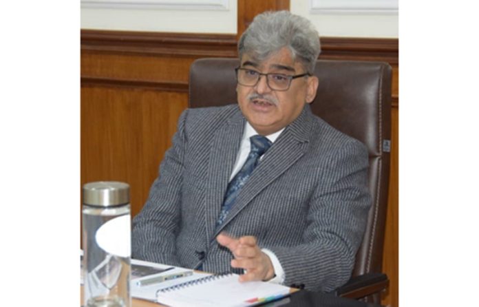 CS Atal Dulloo chairing a meeting. CS Atal Dulloo chairing a meeting.